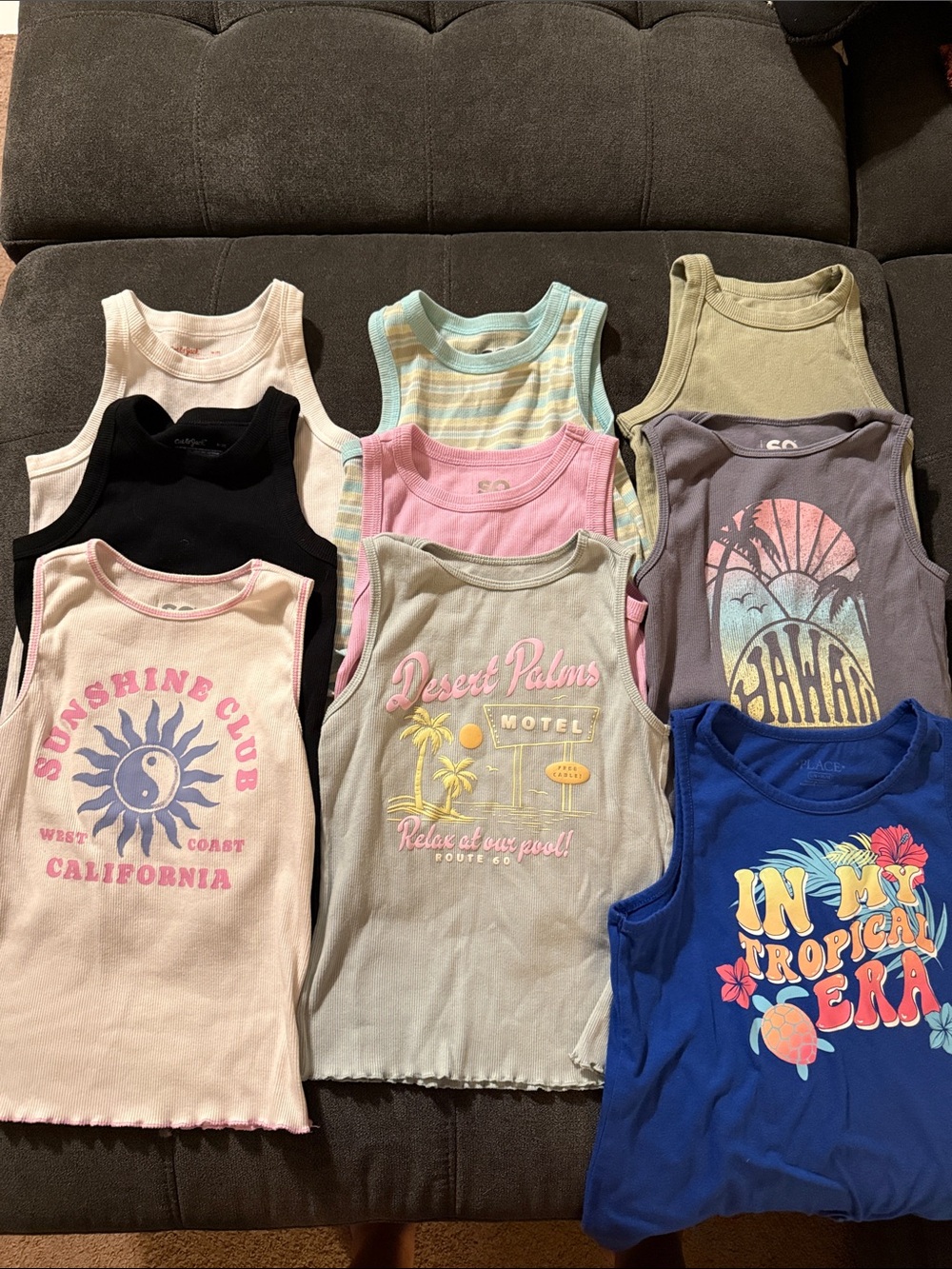 Kids Tank Top - Assorted Colors (Pink, Blue, Gray, Black)